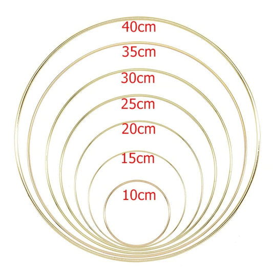 Anneau doré pour macramé