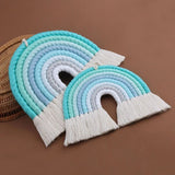 Arc en ciel macramé bleu