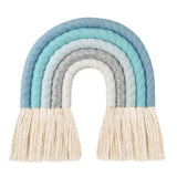 Arc en ciel macramé bleu