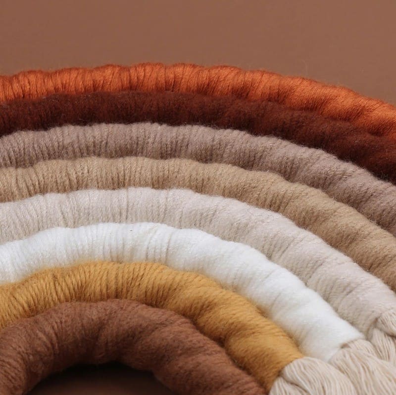 Arc en ciel macramé terracotta