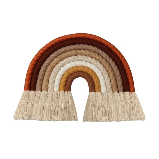 Arc en ciel macramé terracotta