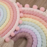 Arc en ciel mural macramé