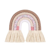 Arc en ciel mural tissu macramé