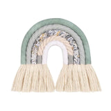 Arc en ciel mural tissu macramé