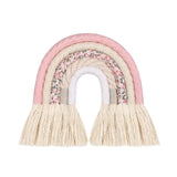 Arc en ciel mural tissu macramé