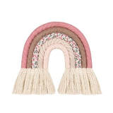 Arc en ciel mural tissu macramé