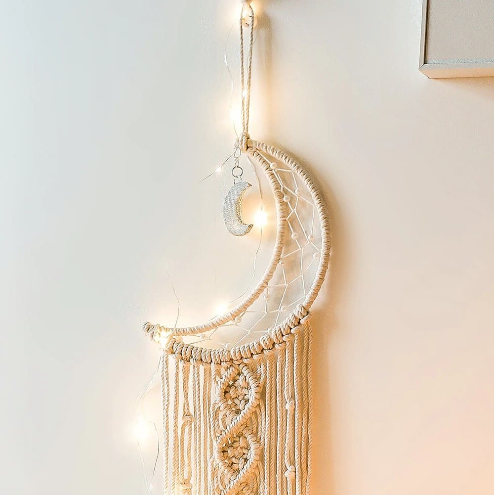 Attrape rêve macramé lune