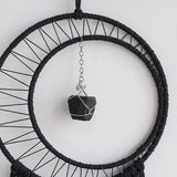 Attrape rêve noir macramé