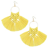 Boucle d'oreille frange macramé