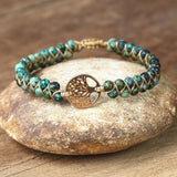 Bracelet arbre de vie macramé