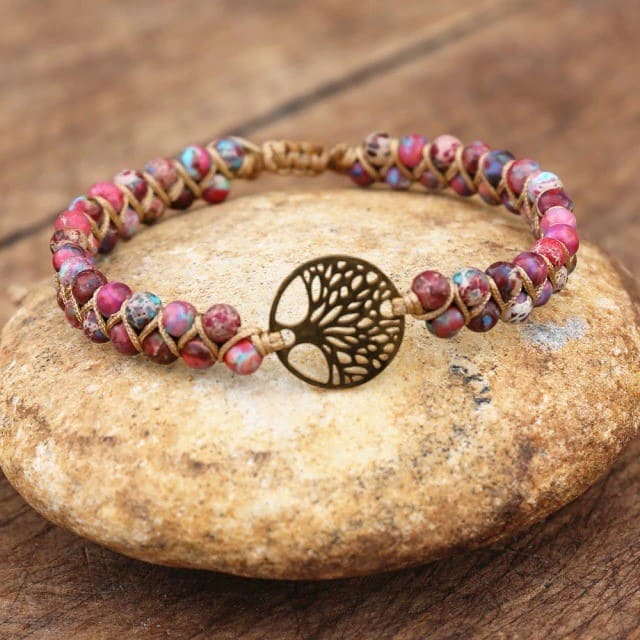 Bracelet arbre de vie macramé