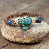 Bracelet macramé cœur