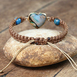 Bracelet macramé cœur