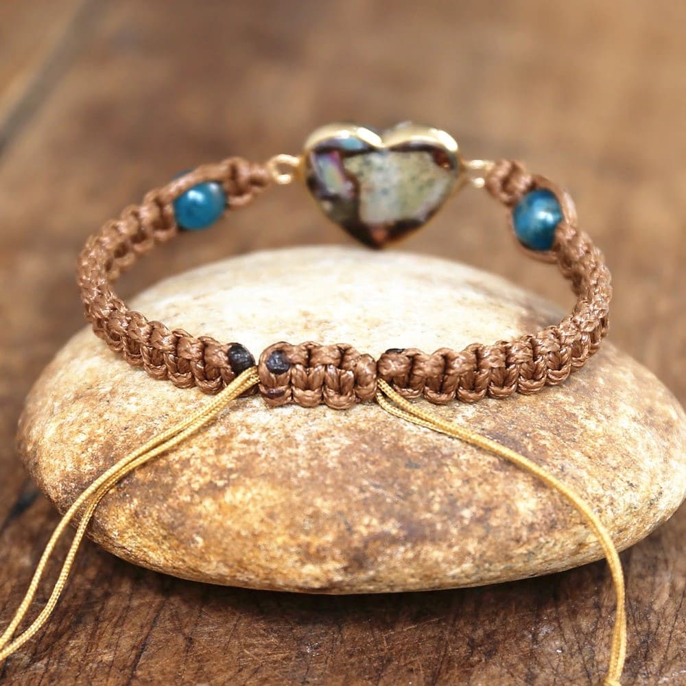 Bracelet macramé cœur