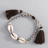 Bracelet macramé coquillage