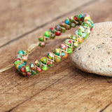 Bracelet macramé avec perles