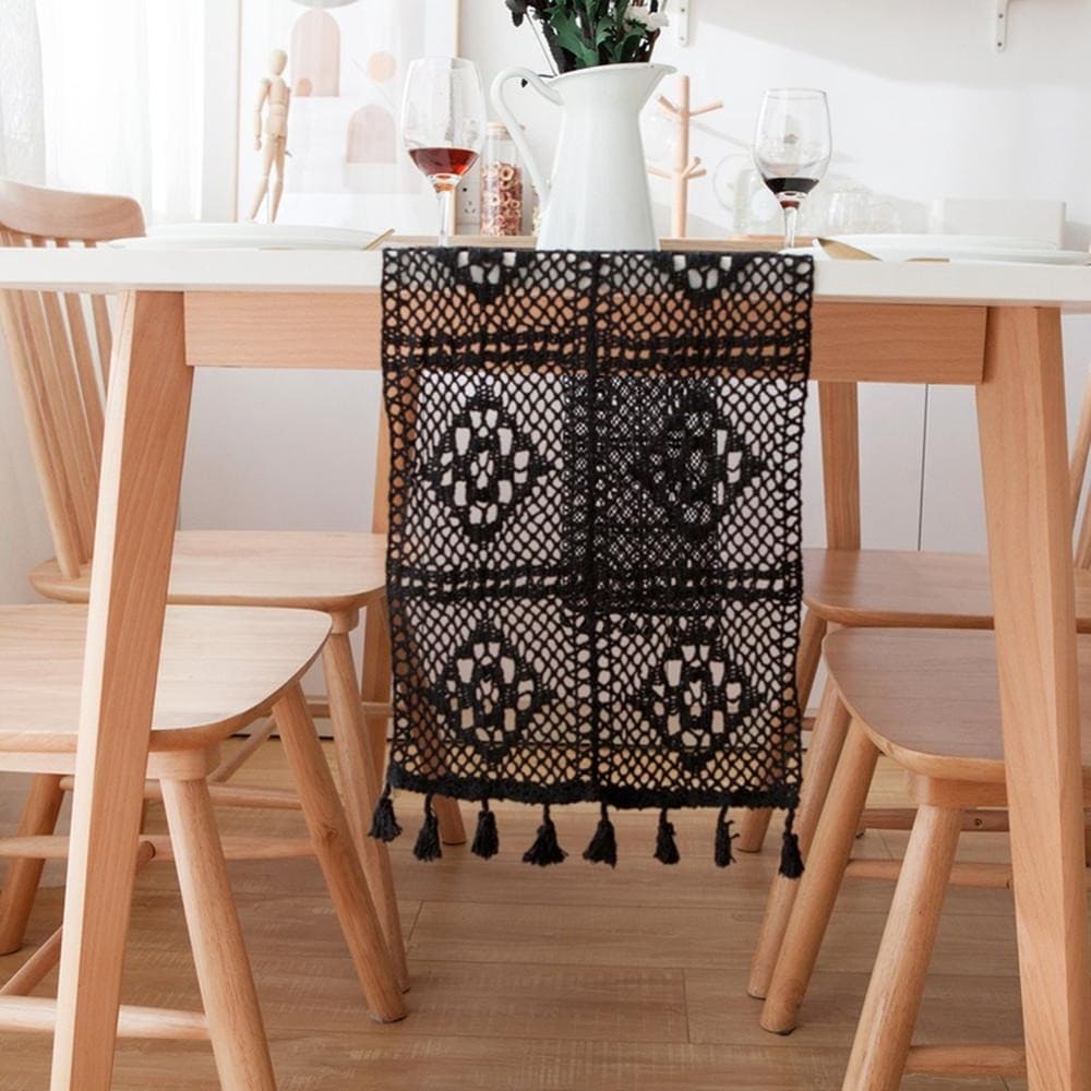 Chemin de table dentelle macramé