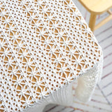 Chemin de table macramé blanc