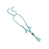 Collier en macramé avec perles