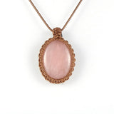 Collier macramé pierre