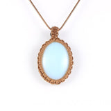 Collier macramé pierre