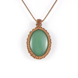 Collier macramé pierre