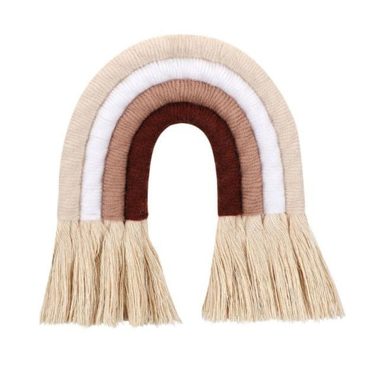 Déco arc en ciel macramé