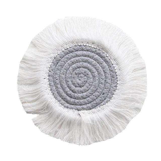 Dessous de verre bohème en macramé