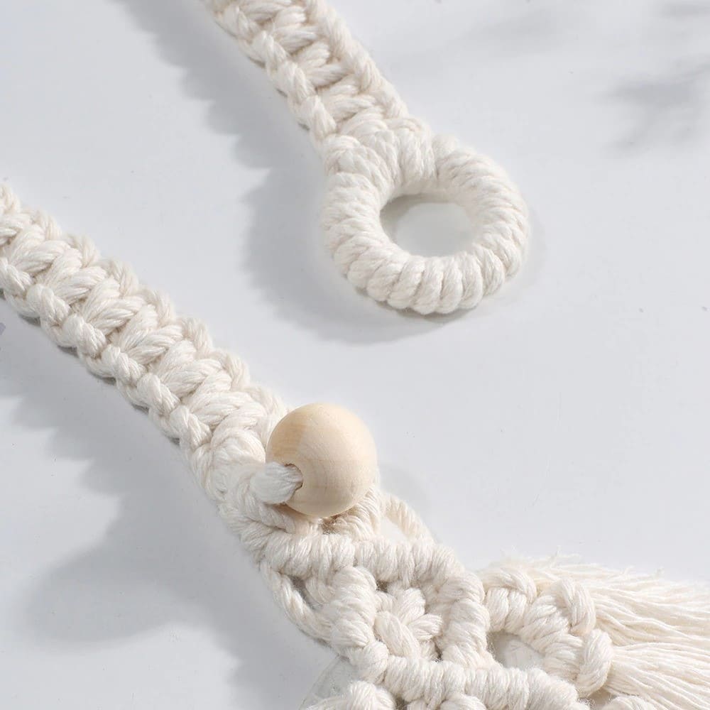 Embrasse rideau feuille macramé