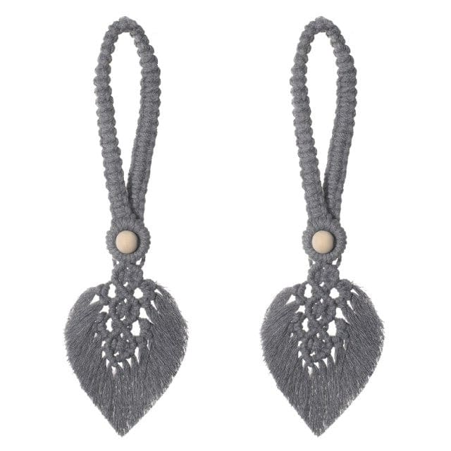 Embrasse rideau feuille macramé