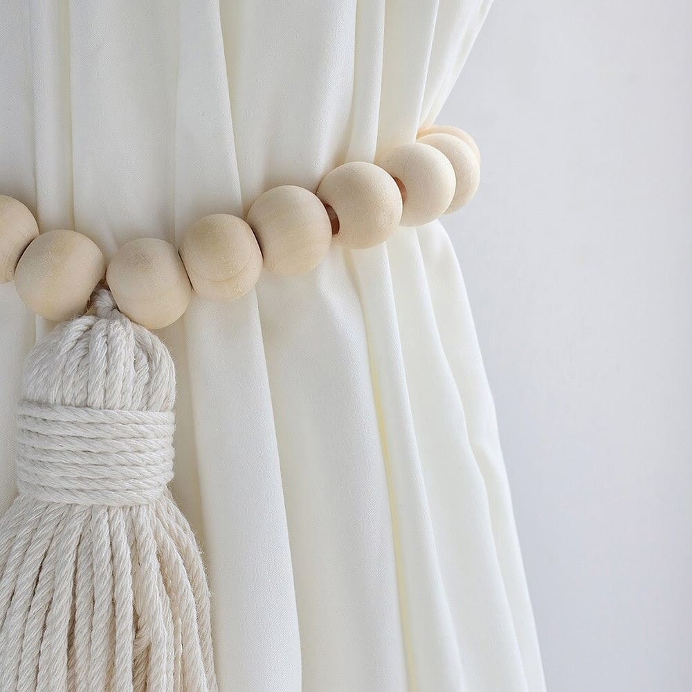 Embrasse rideau perle macramé