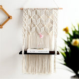 Étagère macramé perles