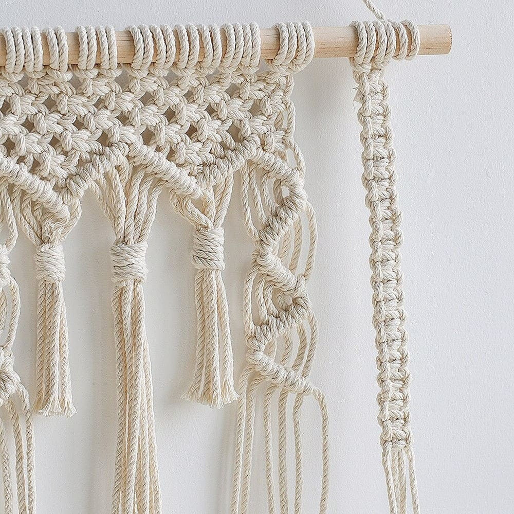 Étagère murale bohème macramé