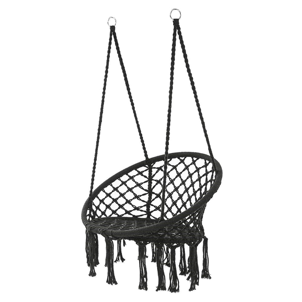 Fauteuil suspendu en macramé