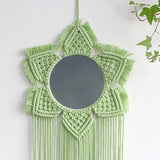 Grand miroir macramé