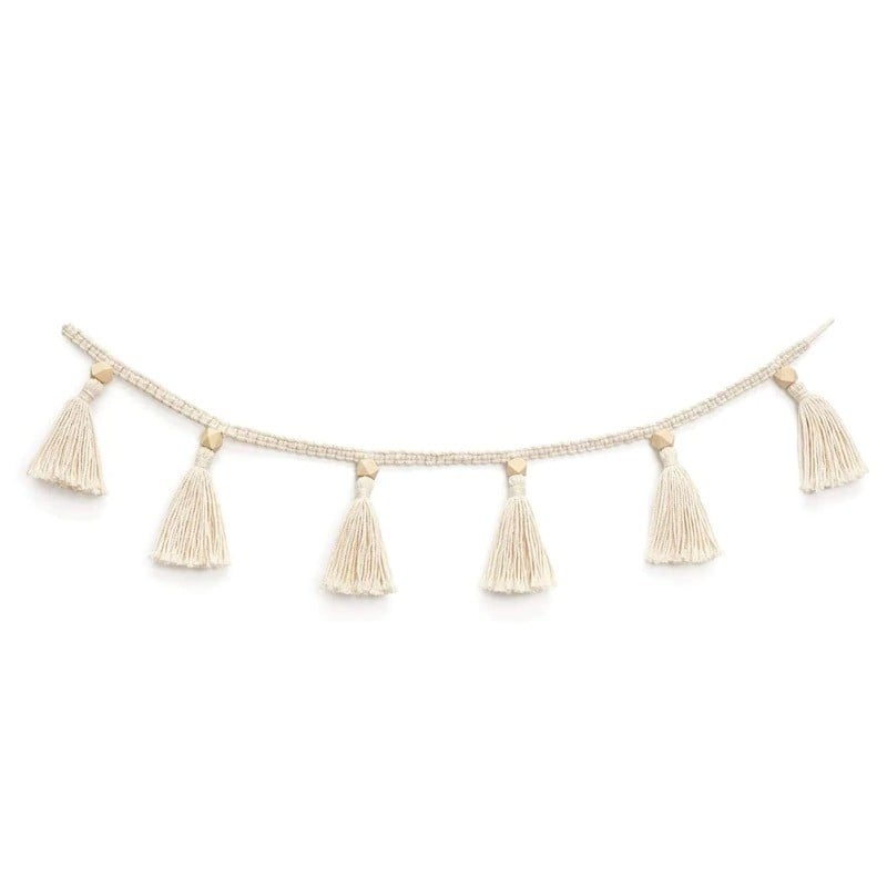 Guirlande macramé pompon