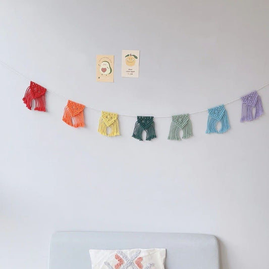 Guirlande fanion macramé