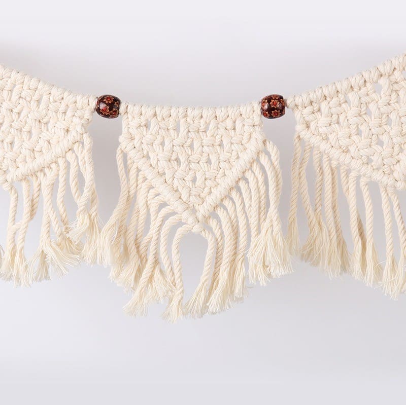 Guirlande macramé perles