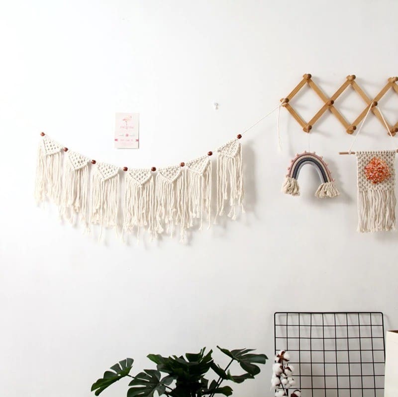 Guirlande murale macramé