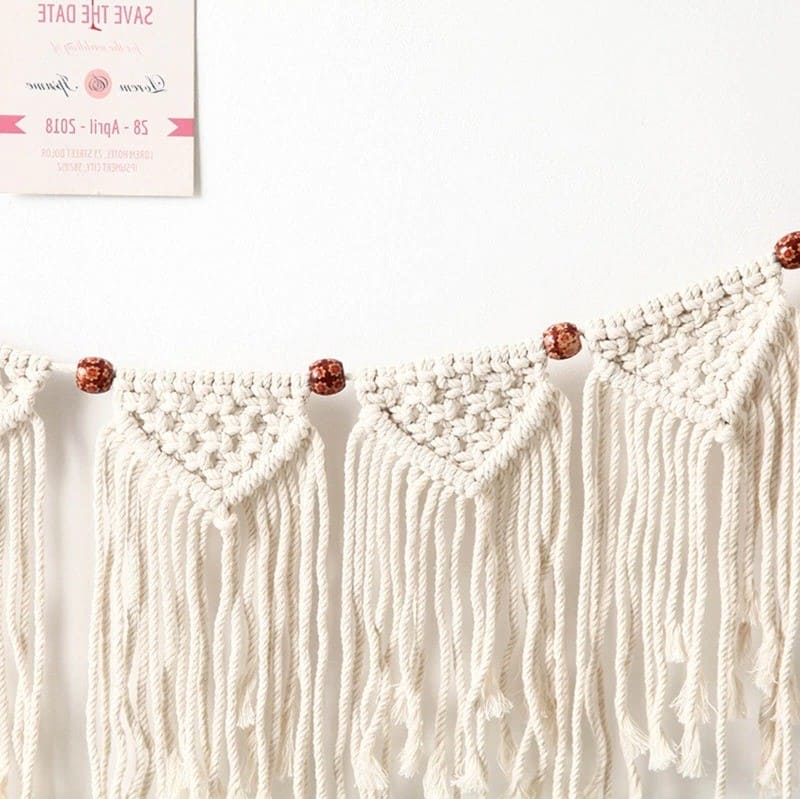 Guirlande murale macramé