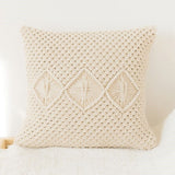 Coussin coton macramé