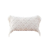 Housse de coussin rectangulaire bohème en macramé