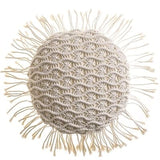 Coussin macramé rond