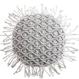 Coussin macramé rond