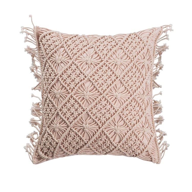 Coussin style macramé
