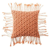 Coussin macramé vert