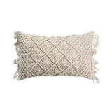 Coussin rectangulaire en macramé