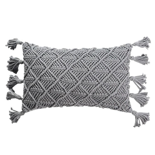 Coussin rectangulaire en macramé