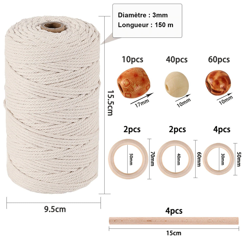 Kit macramé suspension plante