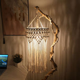 Lampe suspendue macramé